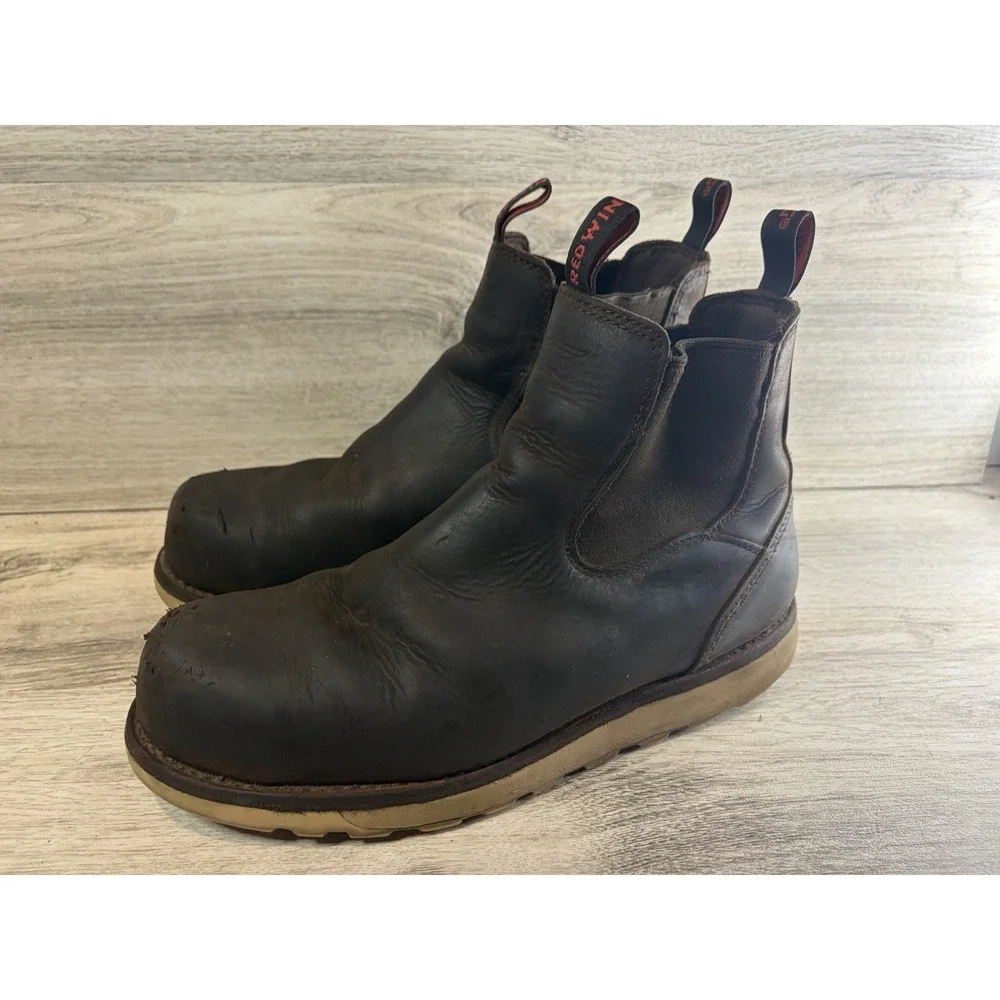 Red Wing Traction Tred Lite Men 5-Inch Safety Toe Chelsea Boot Size 13 D 2446‎